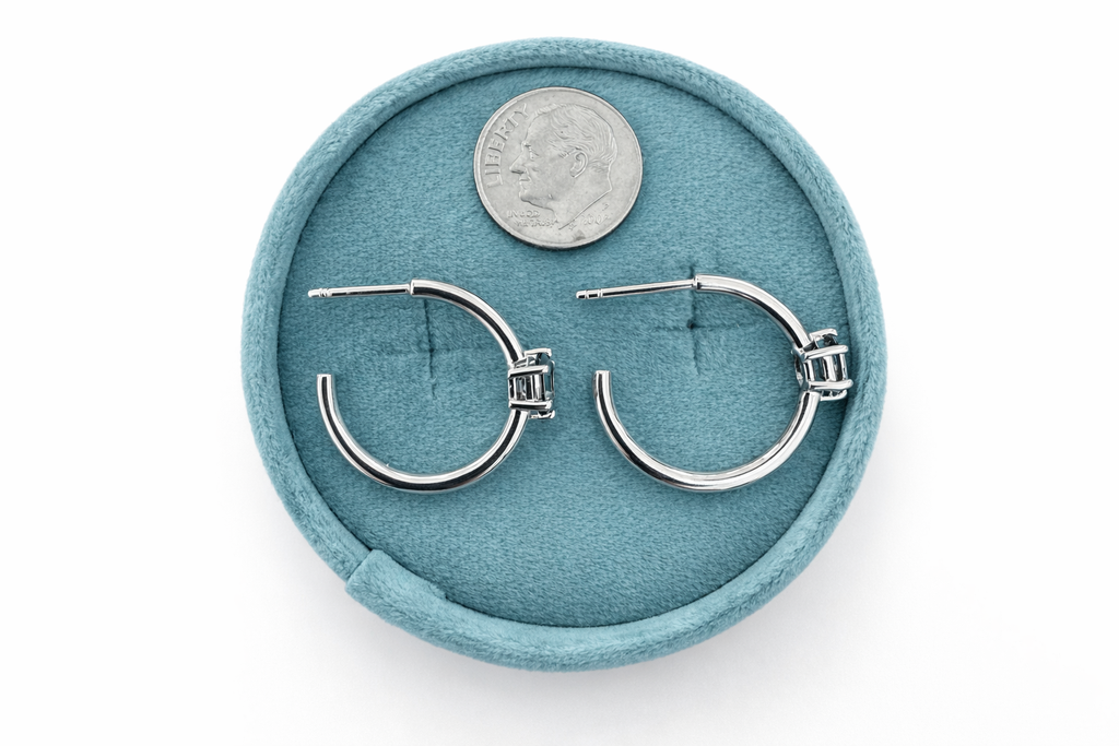 Grey Spinel Hexagon Hoops