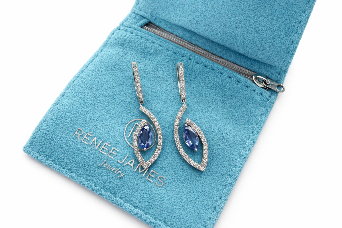Sapphire & Diamond Drop Earrings