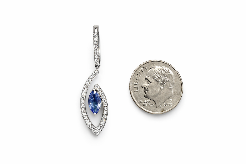 Sapphire & Diamond Drop Earrings