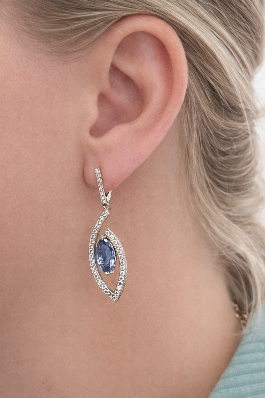 Sapphire & Diamond Drop Earrings