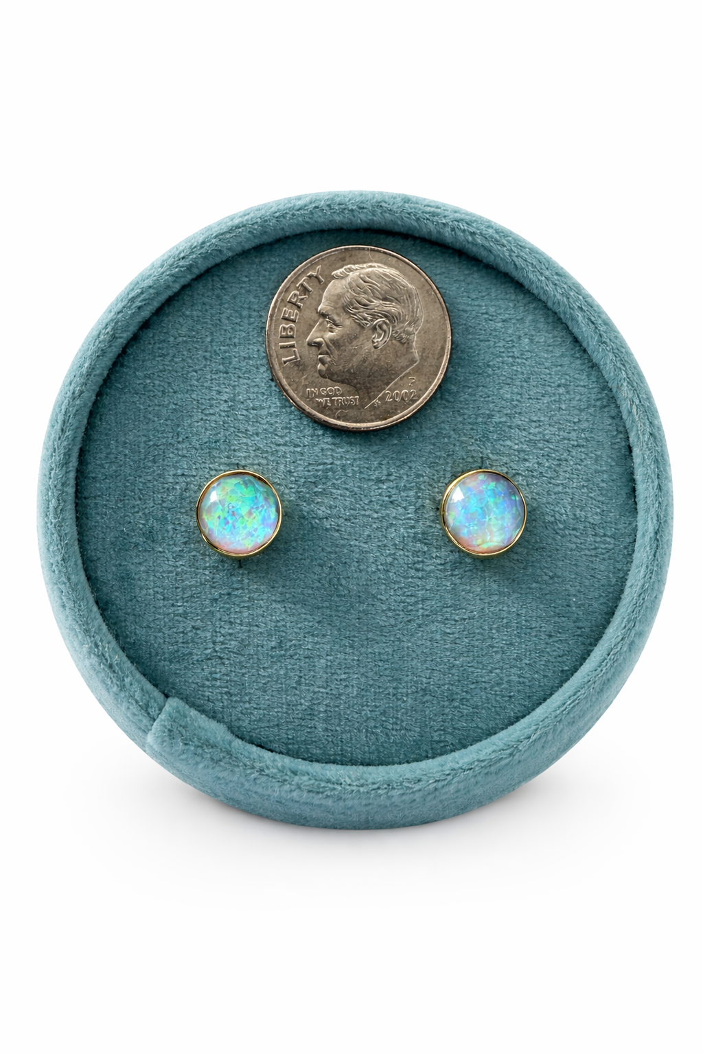Opal & Topaz Studs