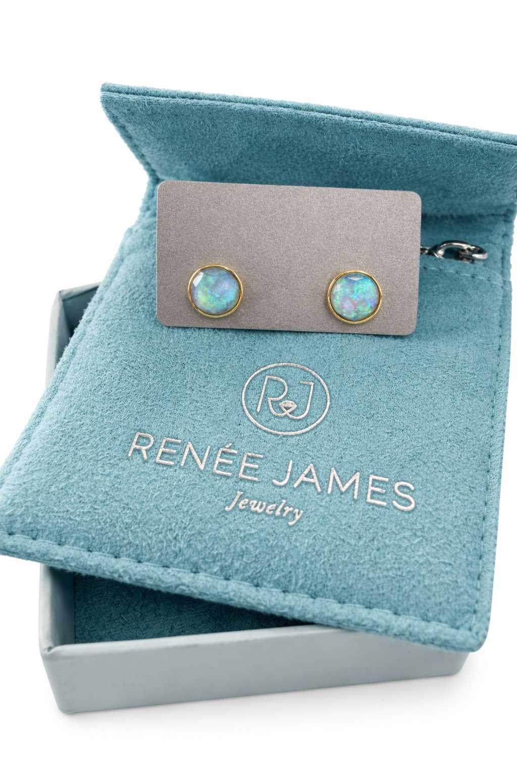 Opal & Topaz Studs