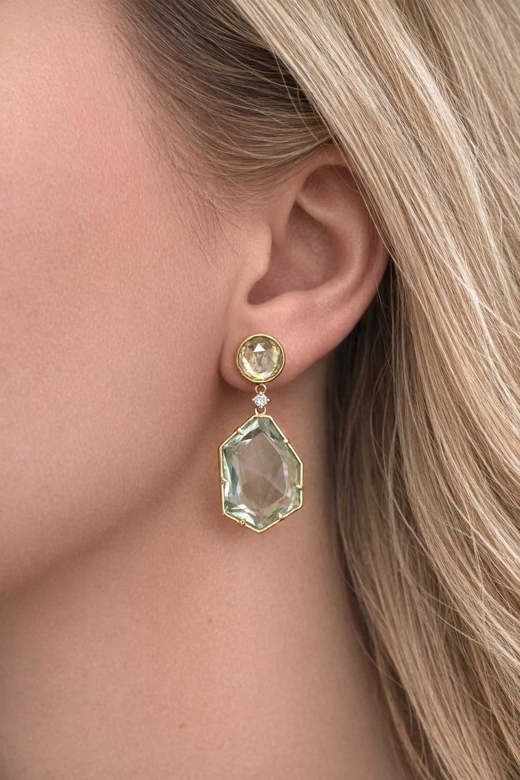 Aquamarine Convertible Earrings
