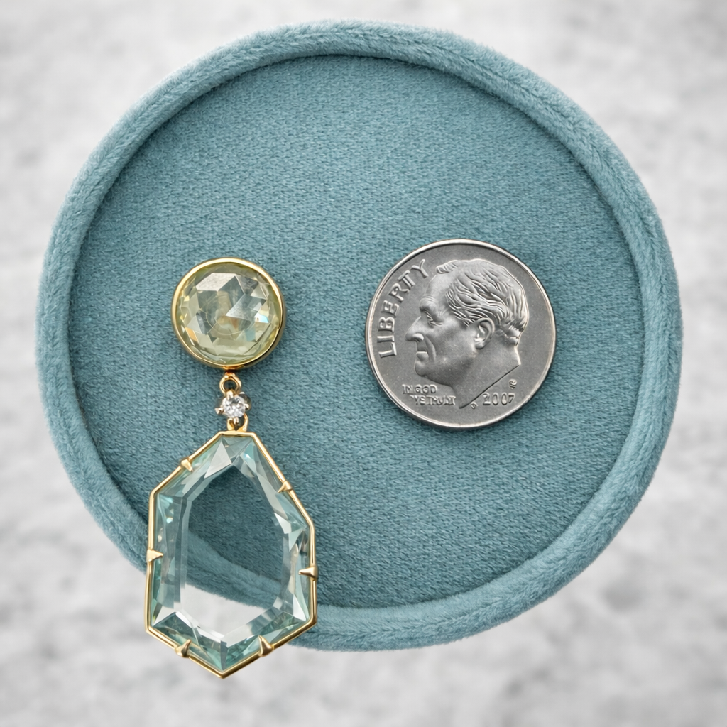 Aquamarine Convertible Earrings