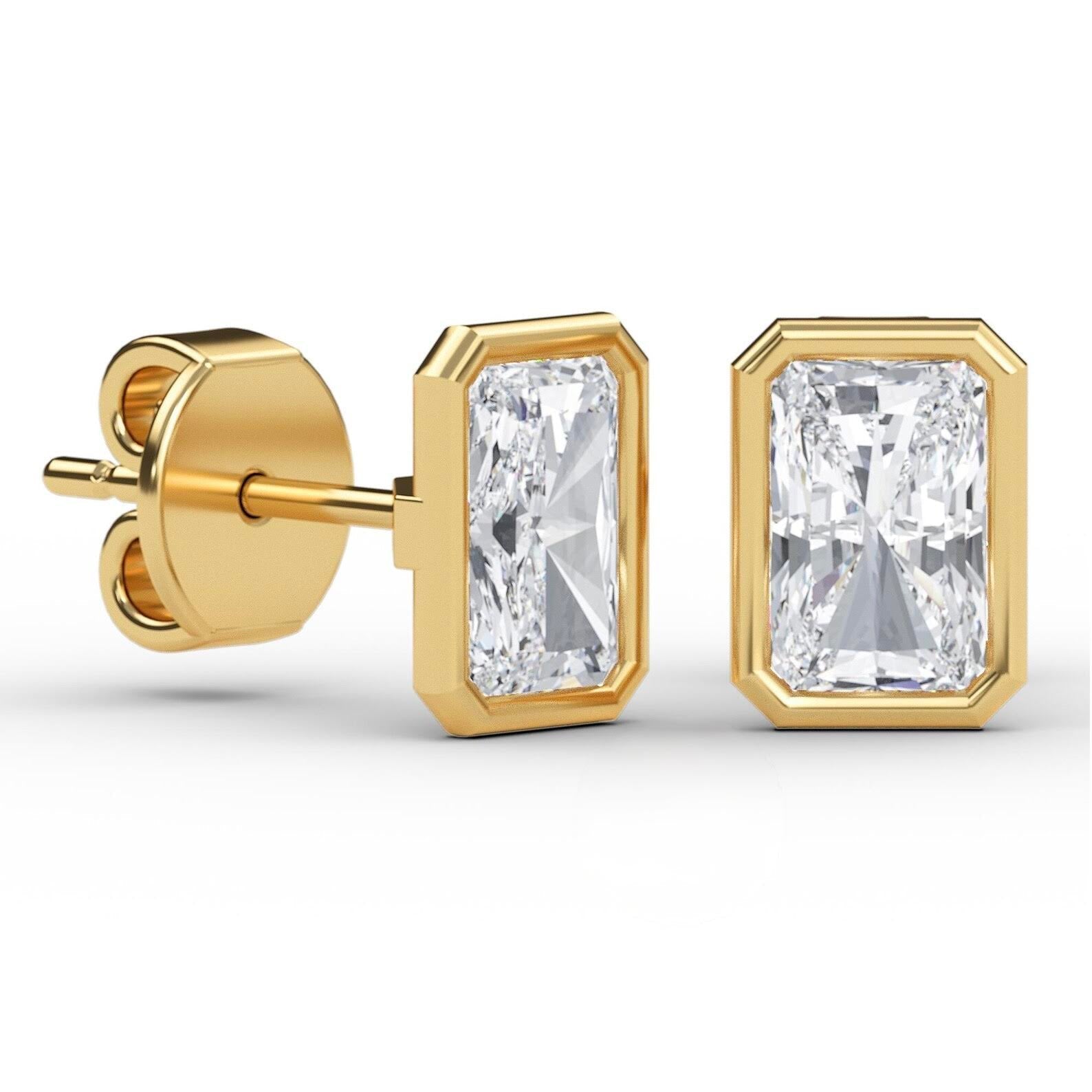 LAB Radiant Diamond Studs