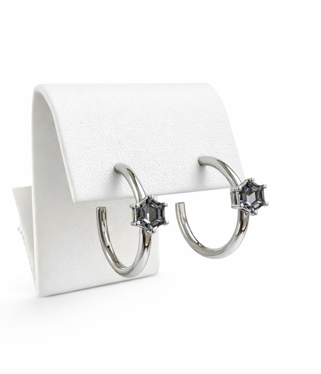 Grey Spinel Hexagon Hoops