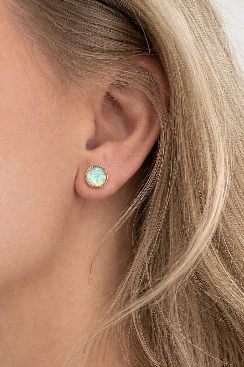 Opal & Topaz Studs