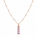 Pink Sapphire Bar Pendant