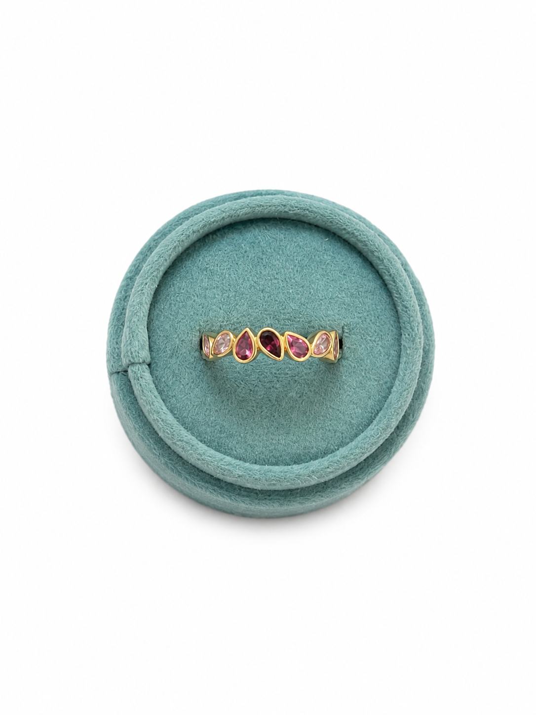 Ombré Pink Tourmaline Pear Band