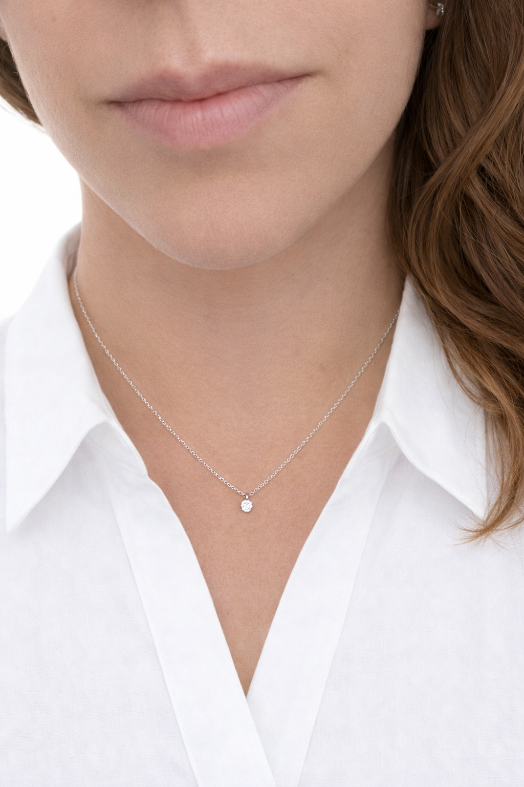 Petite Diamond Halo Pendant