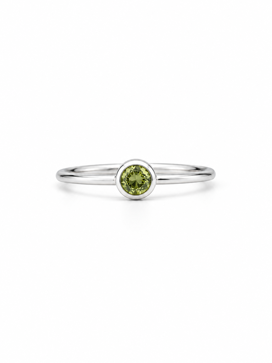 Peridot Bezel Ring