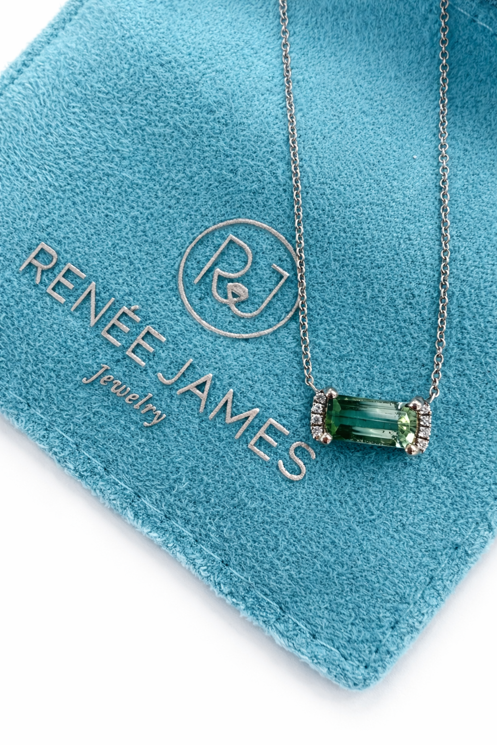 Green Tourmaline Bar Pendant