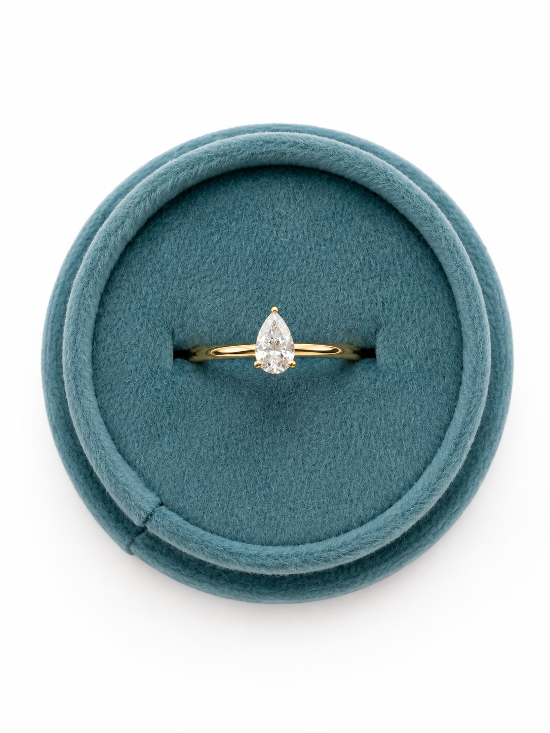 Natural Pear Diamond Solitaire