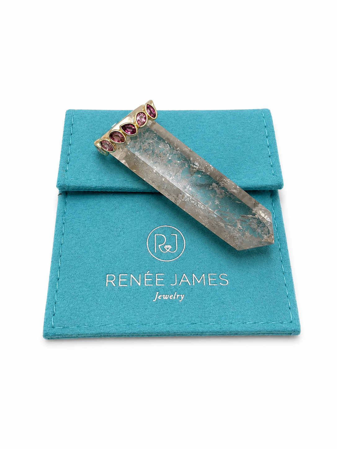 Ombré Pink Tourmaline Pear Band