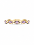 Amethyst Bezel Band