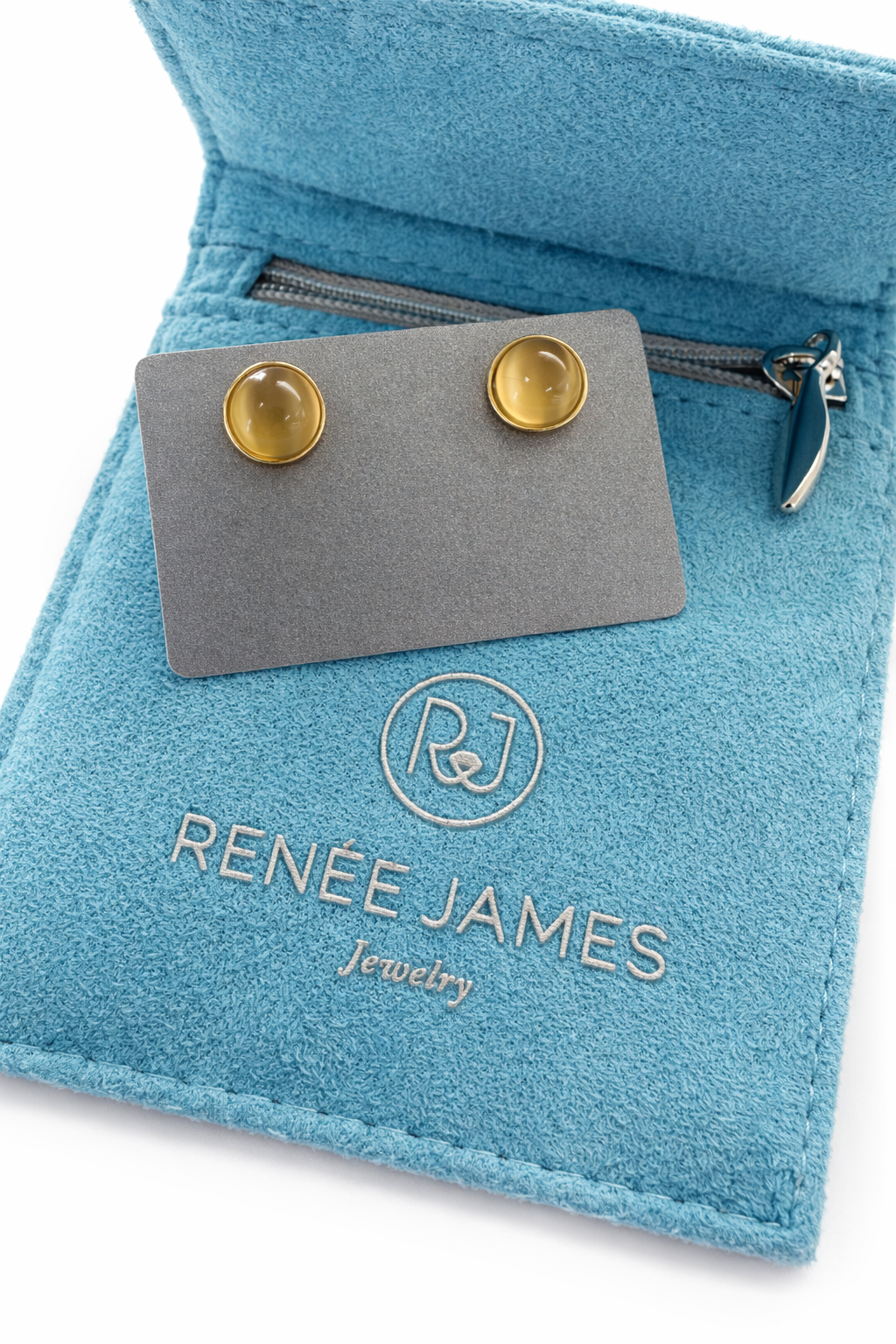 Cat's Eye Moonstone Studs