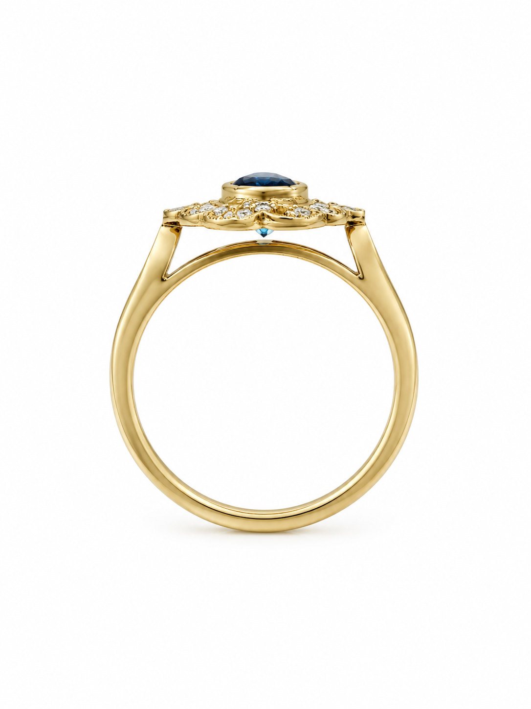 Sapphire Halo Ring