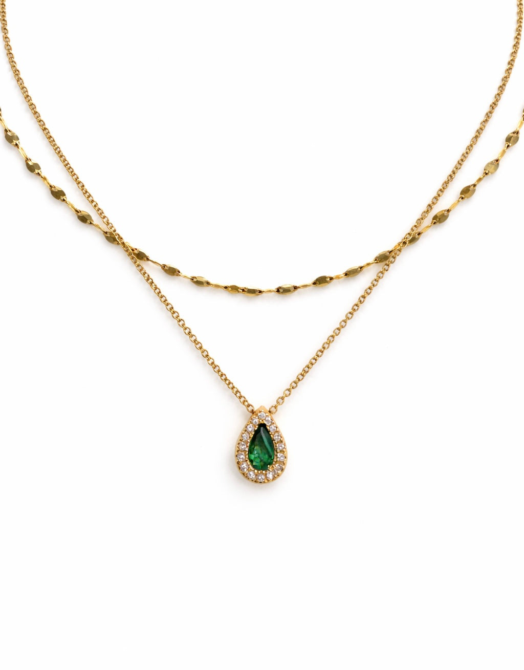 Pear Emerald Pendant