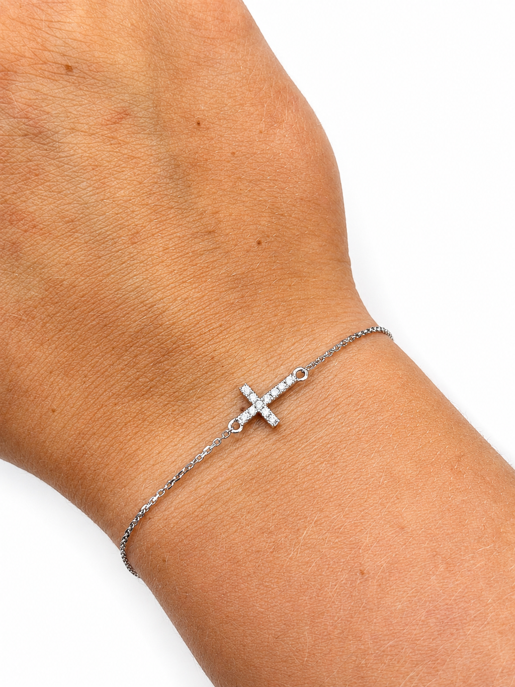 Diamond Cross Bracelet