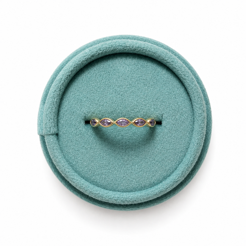 Amethyst Bezel Band