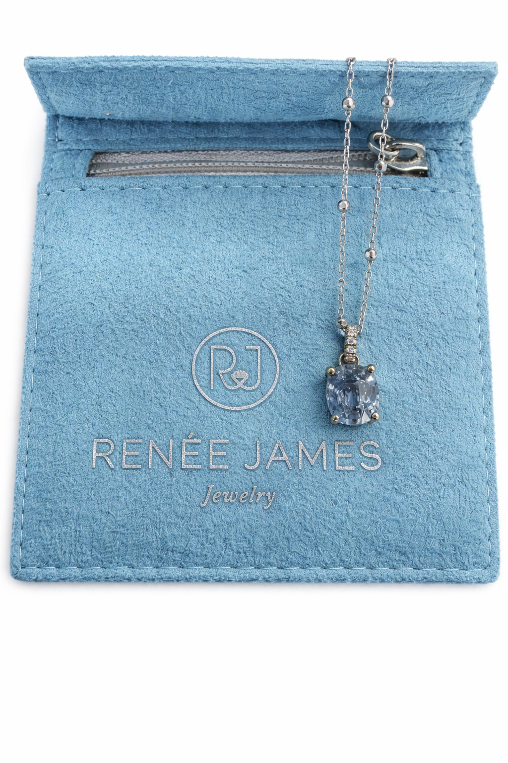 Blue Sapphire & Diamond Pendant