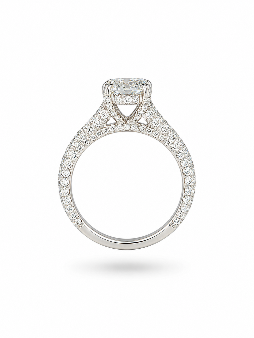 Natural Oval Solitaire Ring