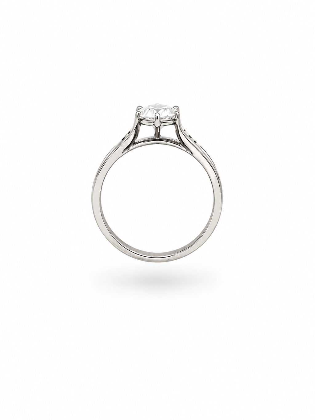 Round Brilliant Solitaire with N/S/E/W Points