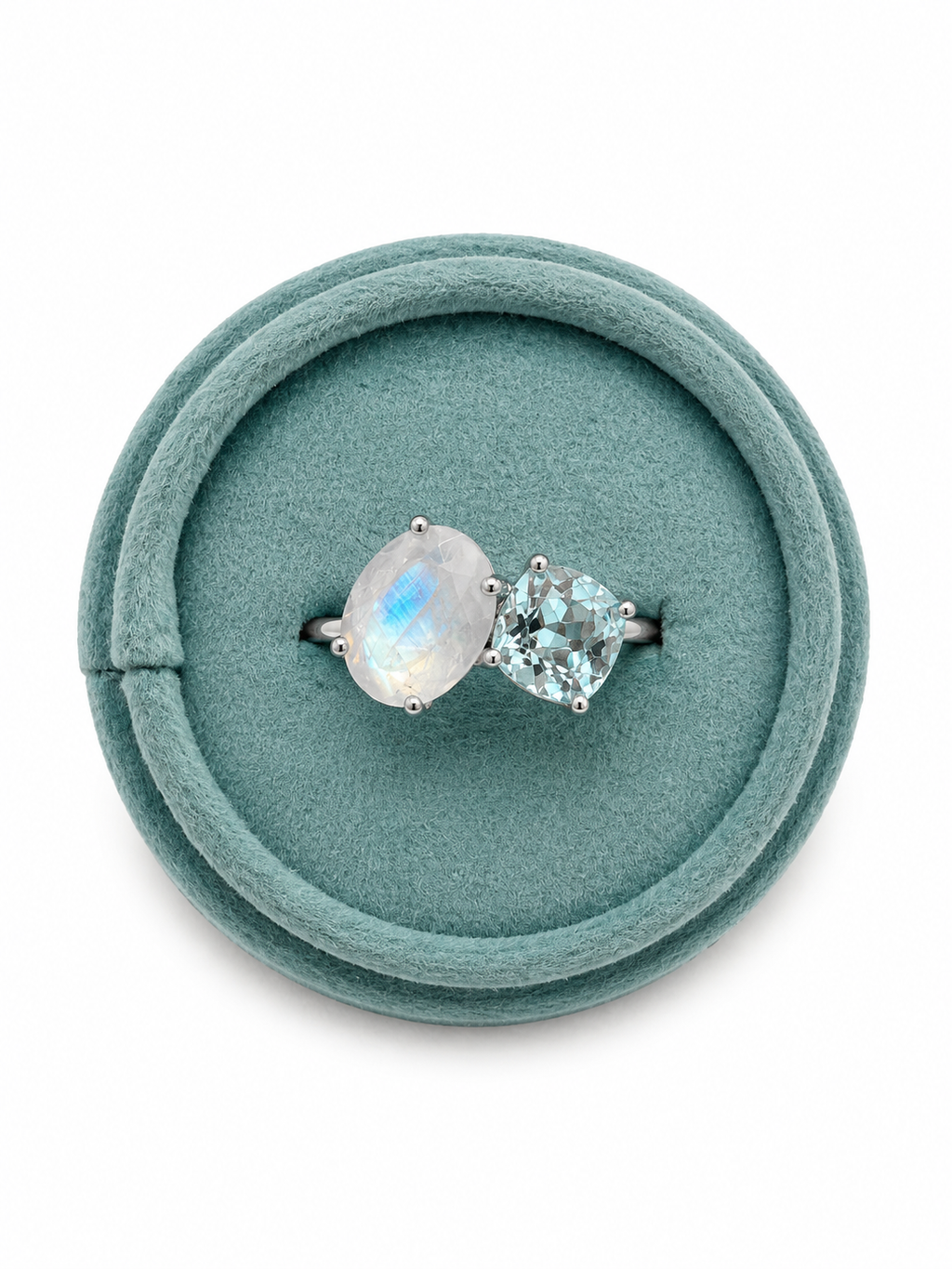 Moonstone & Aquamarine Ring