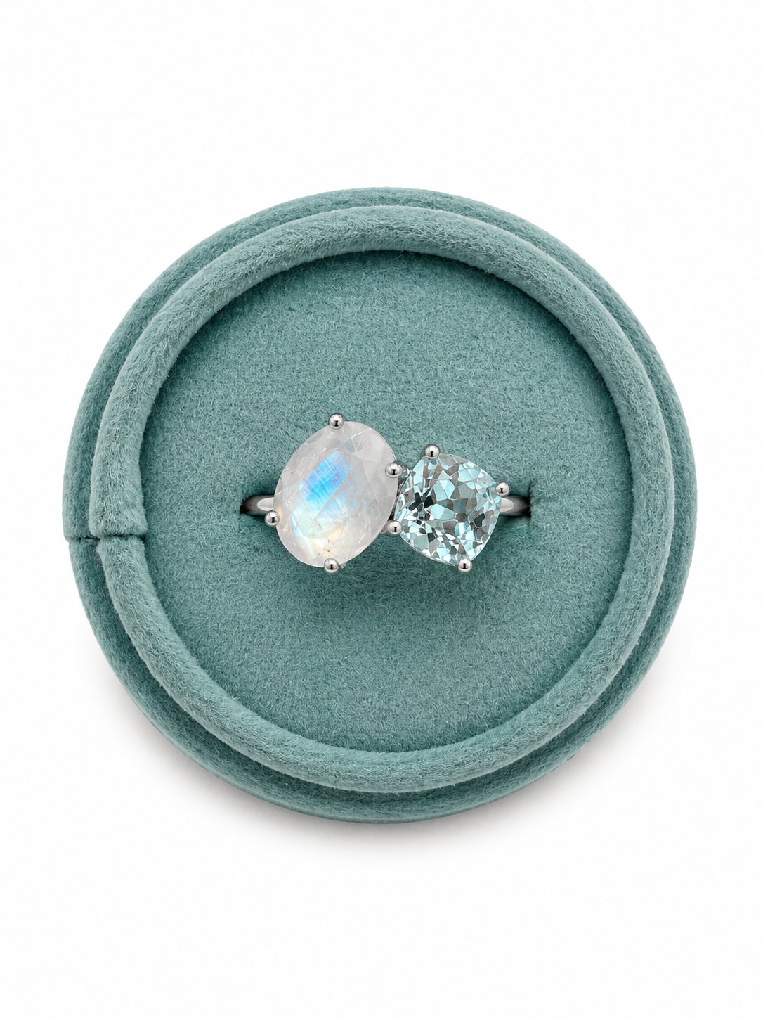 Moonstone & Aquamarine Ring
