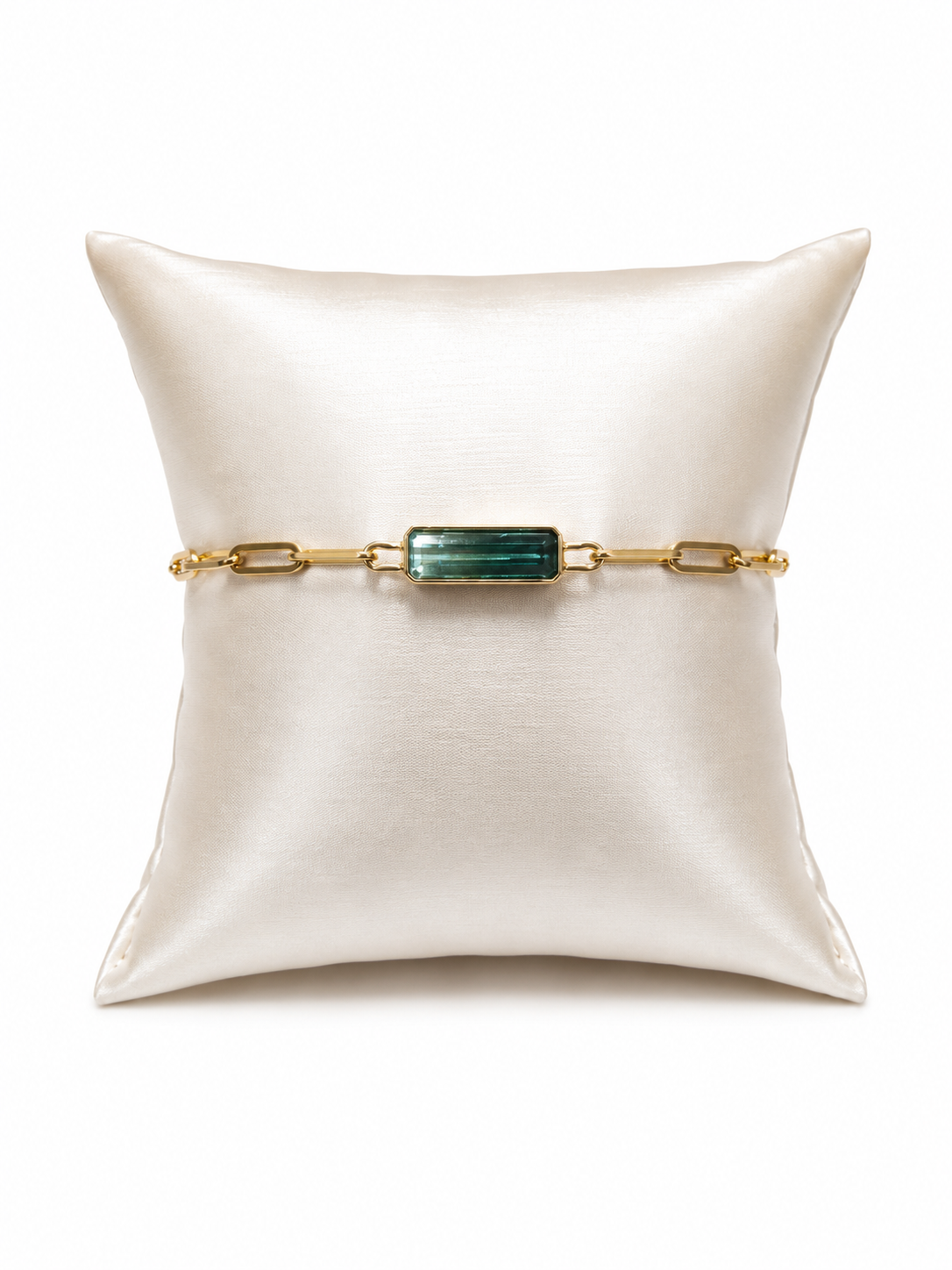 Bi-Color Tourmaline Paperclip Bracelet