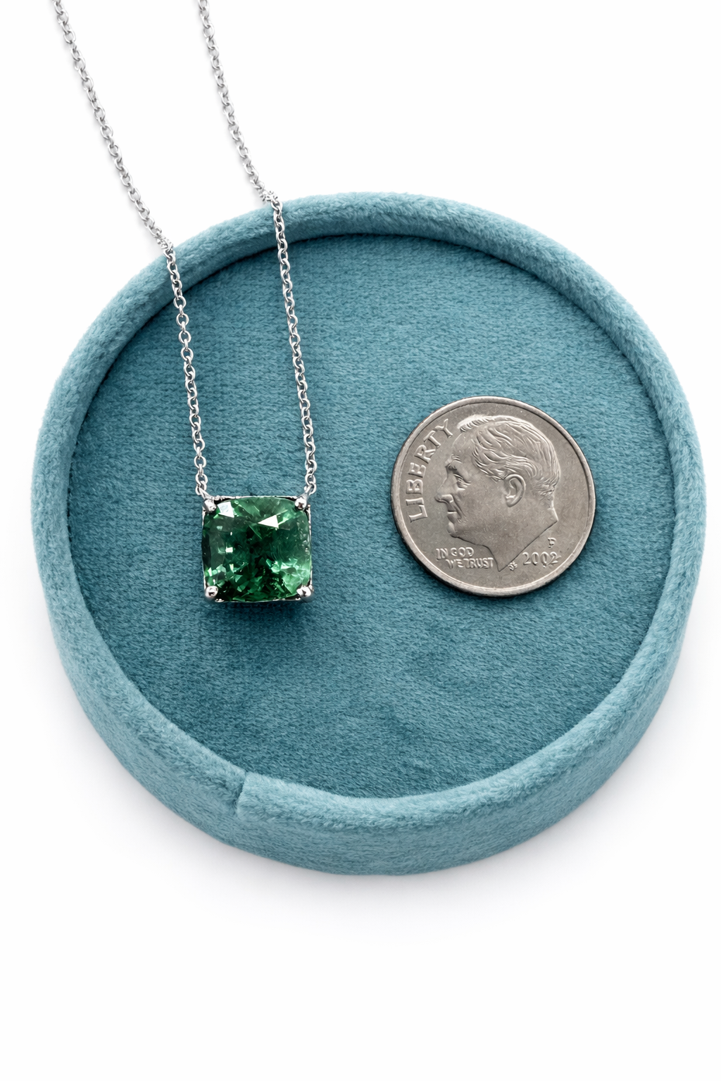 Teal Tourmaline Pendant