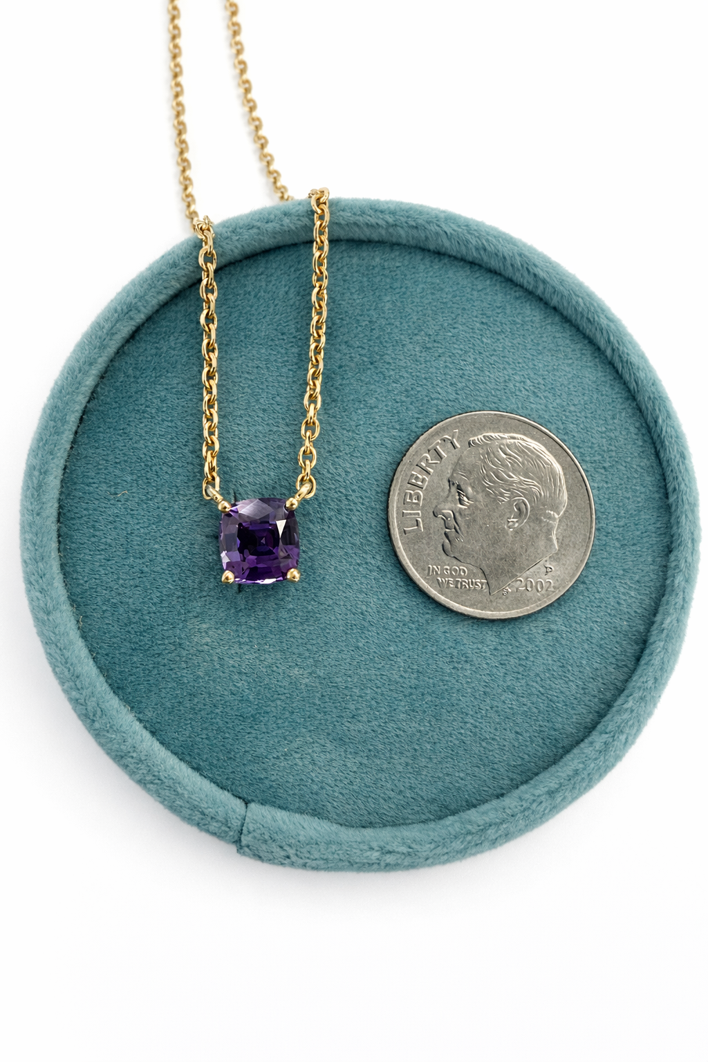 Purple Tanzanite Cushion Pendant
