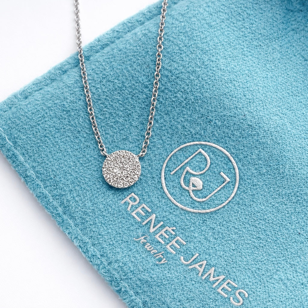 Diamond Pave Disc Pendant