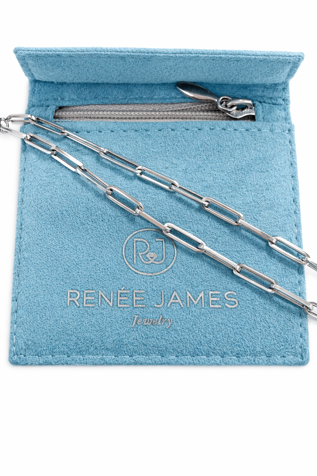 Large White Gold Paperclip Chain
