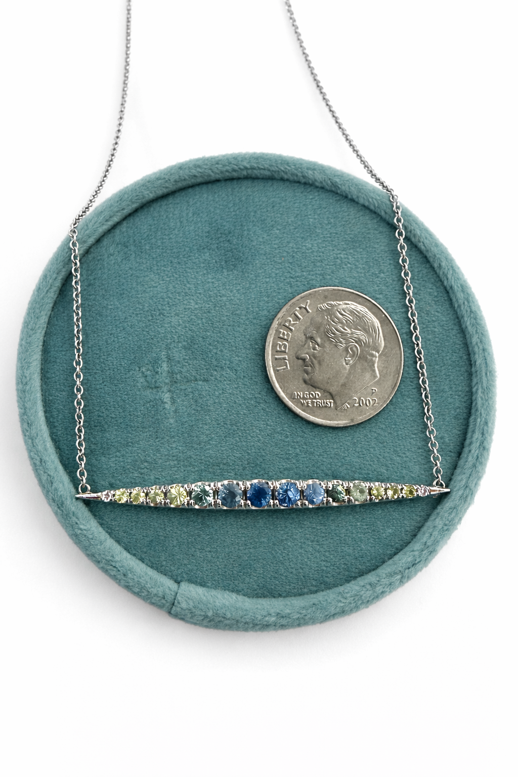 Ombré Montana Sapphire Bar Pendant