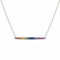 Rainbow Sapphire Spear Pendant