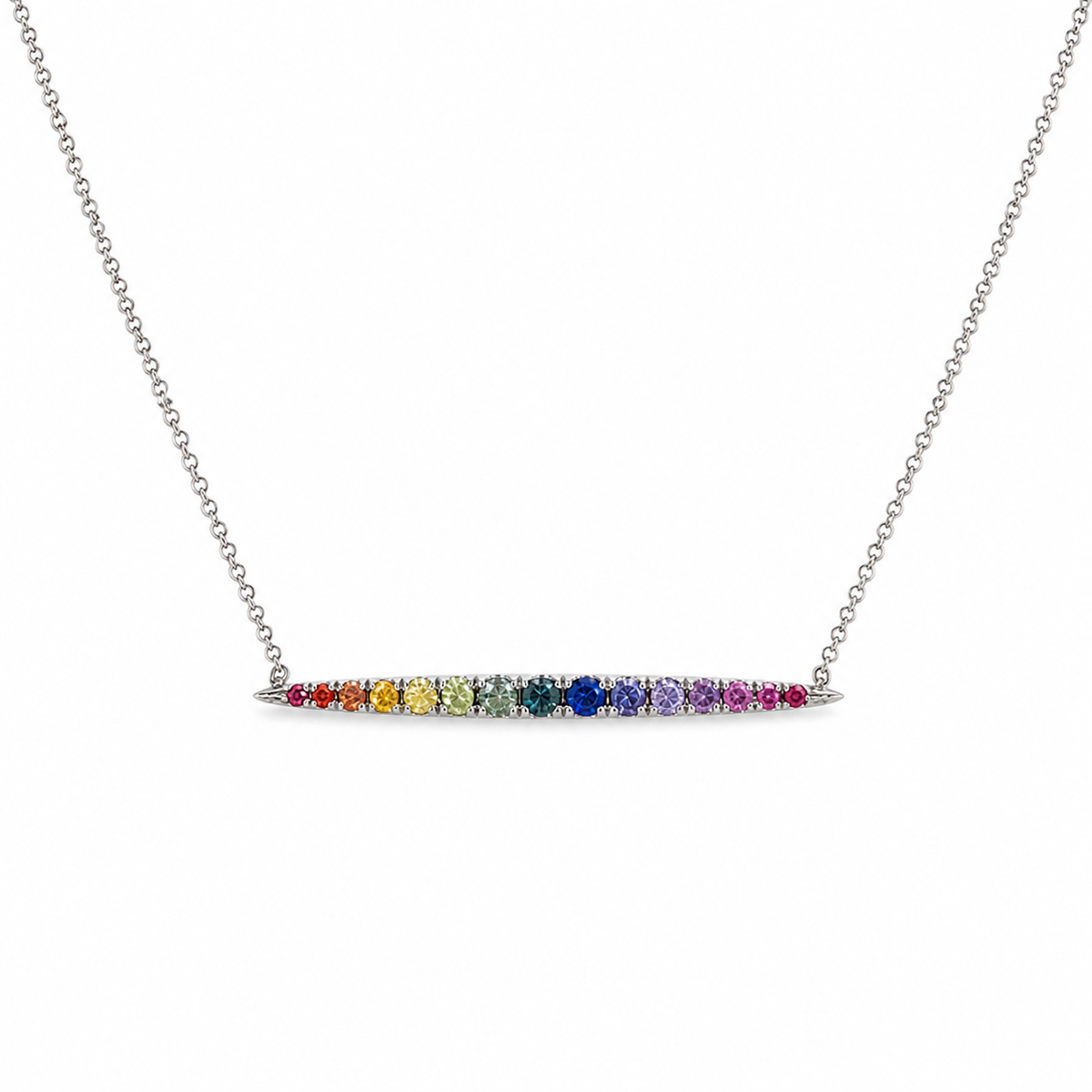 Rainbow Sapphire Spear Pendant