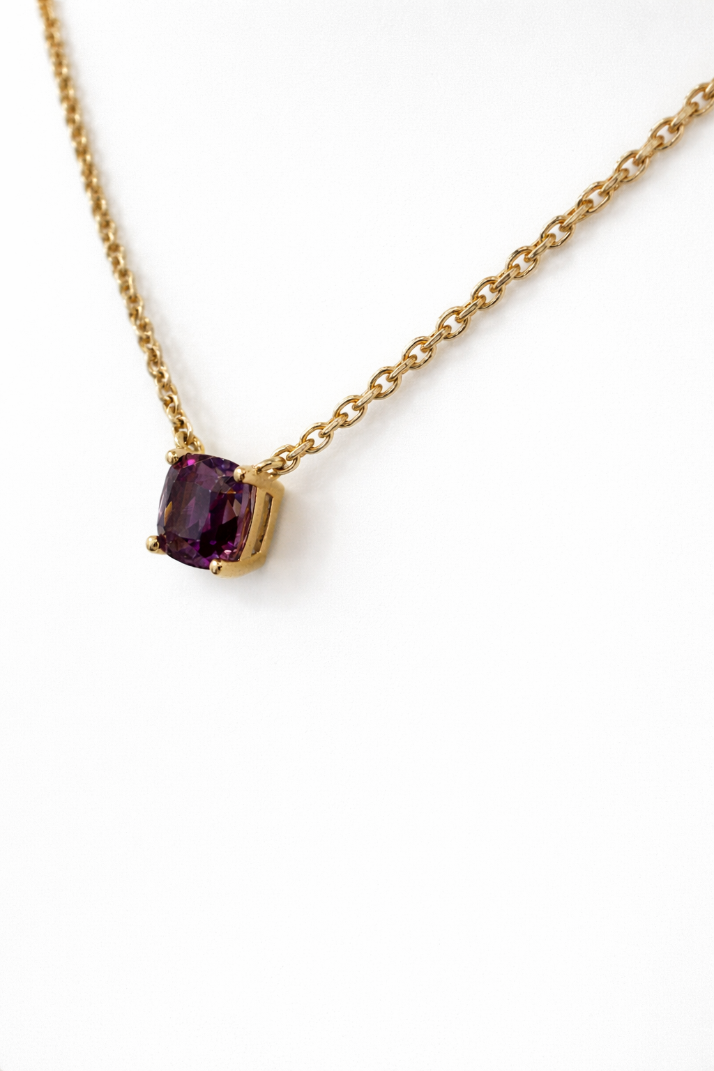Purple Tanzanite Cushion Pendant