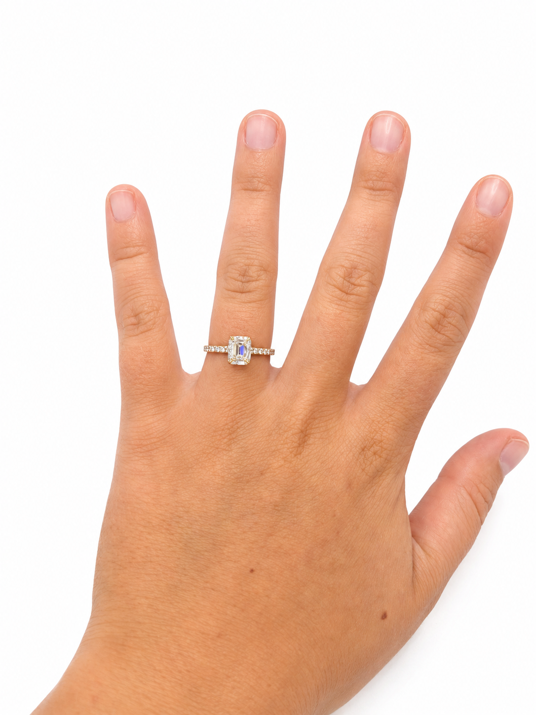 Natural Antique Cushion Cut Diamond Ring