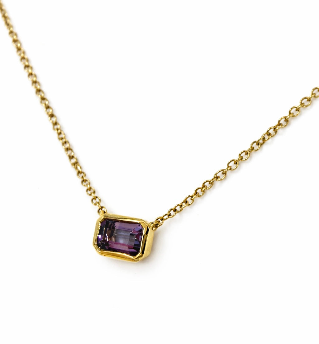 Petite Emerald Amethyst Pendant