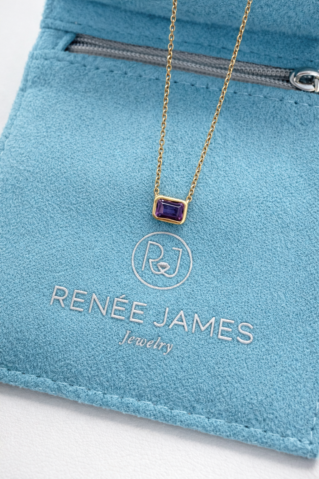 Petite Emerald Amethyst Pendant