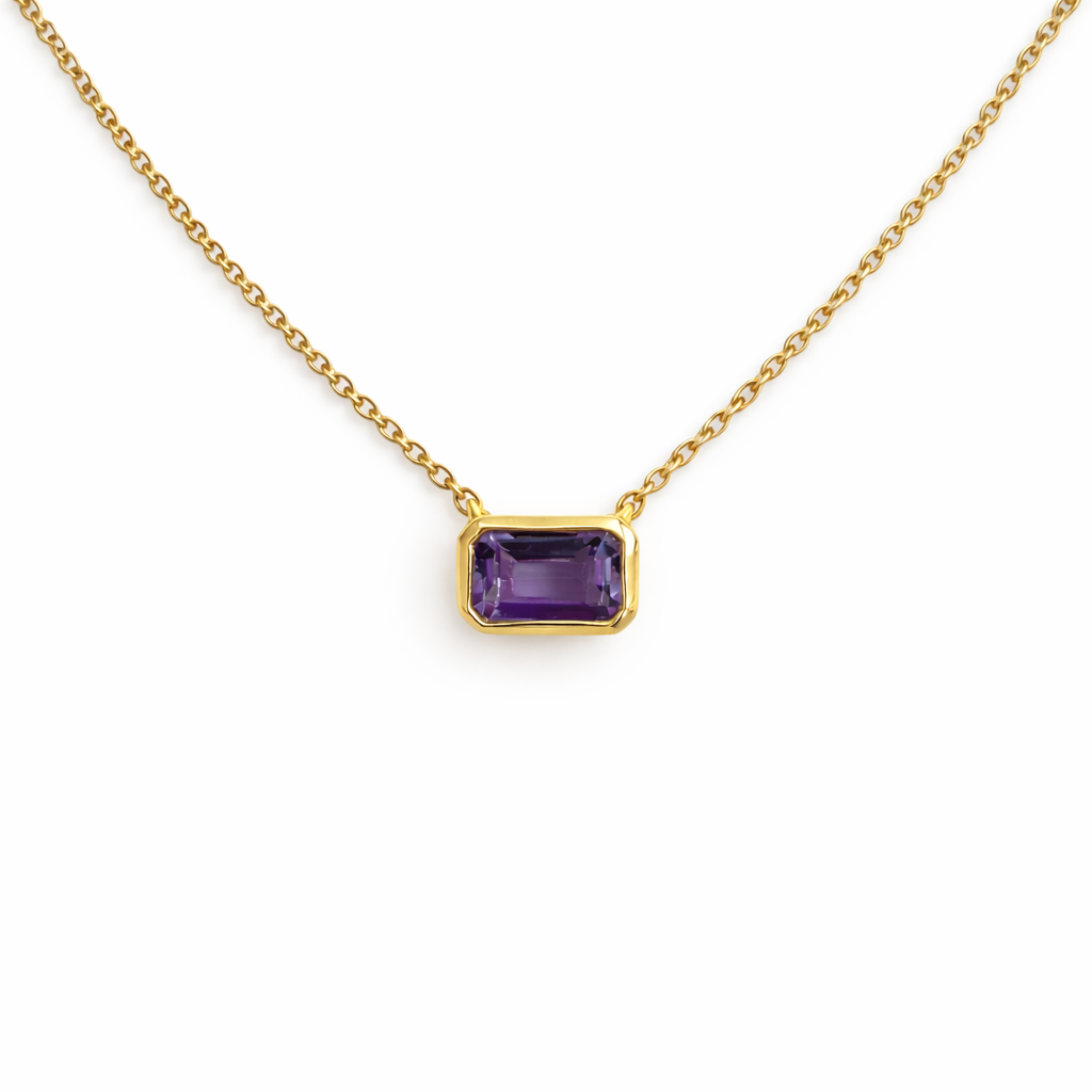 Petite Emerald Amethyst Pendant
