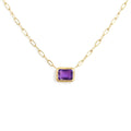 Emerald Cut Amethyst Pendant