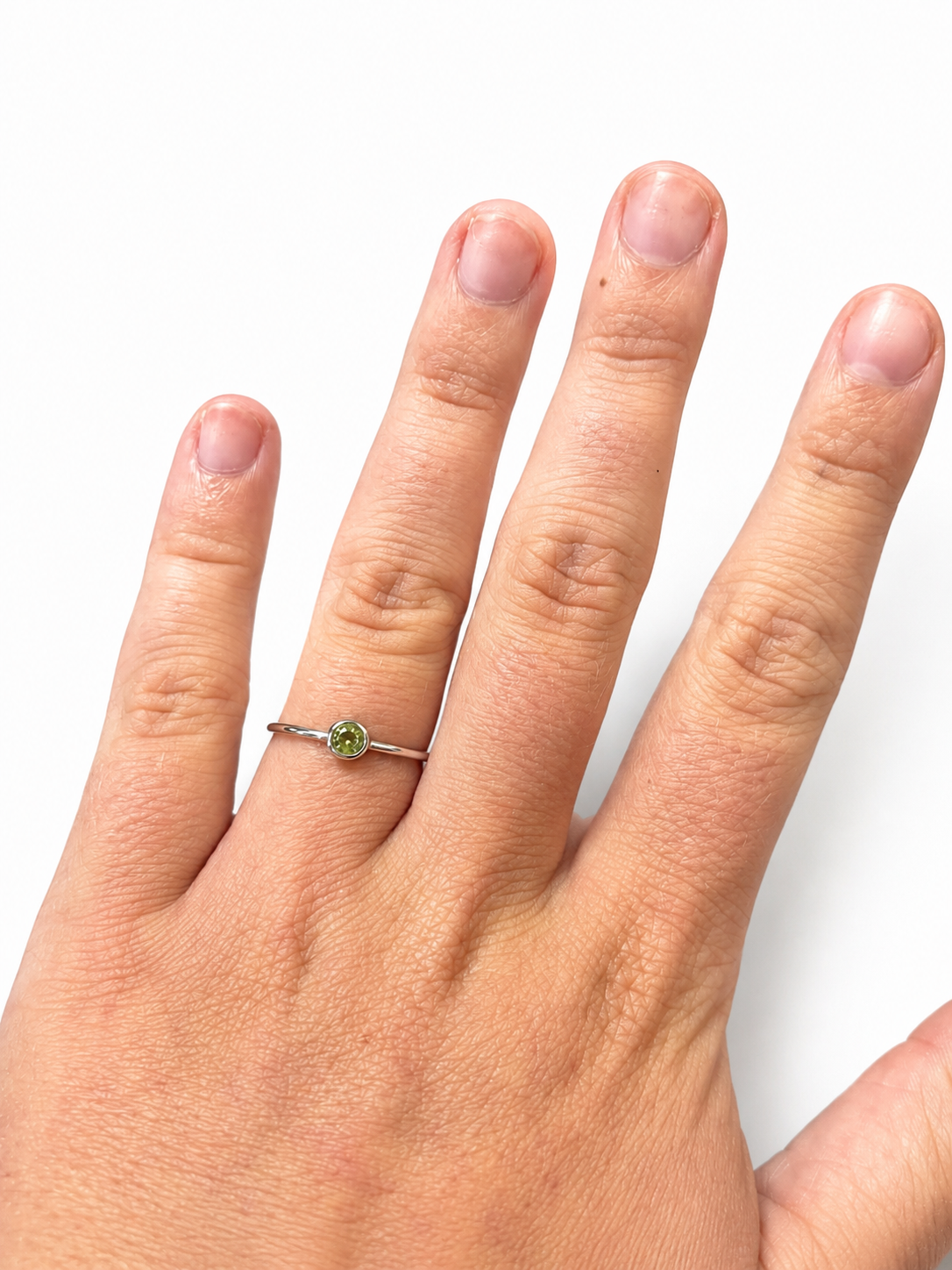 Peridot Bezel Ring