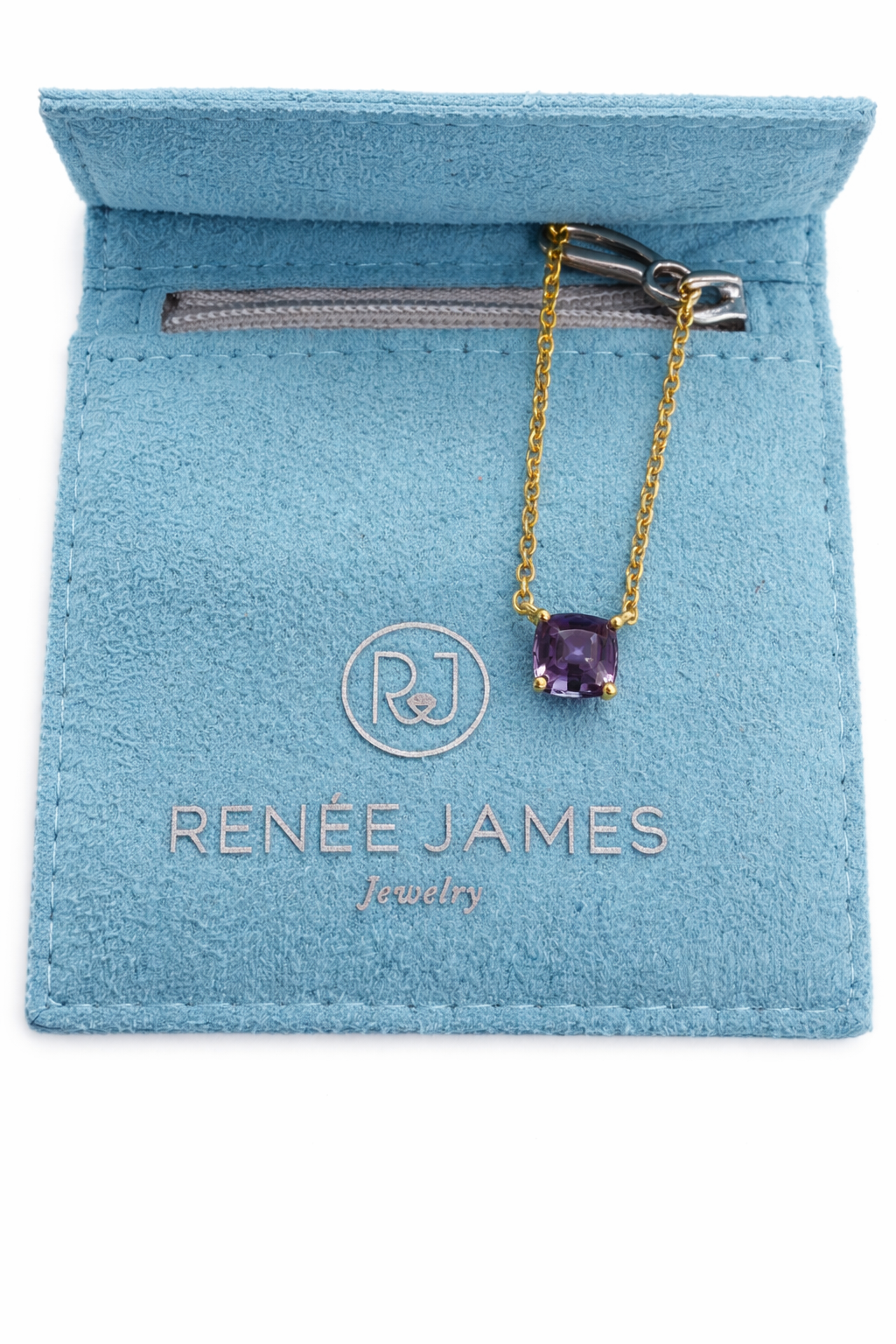 Purple Tanzanite Cushion Pendant