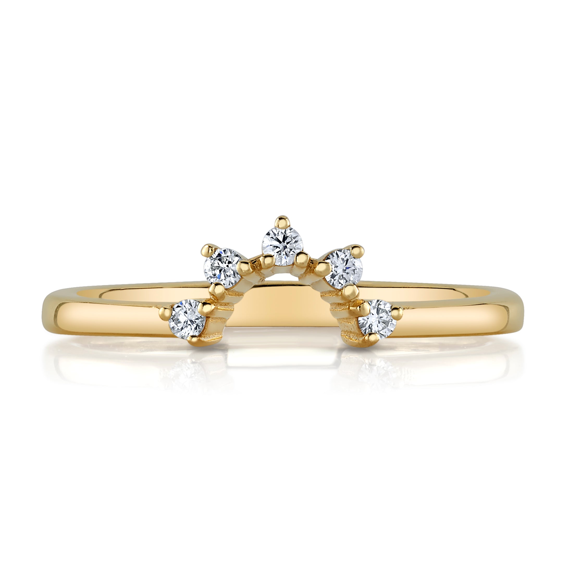 Curved Starburst Diamond Band