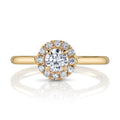 Natural Round Brilliant Diamond Halo Ring