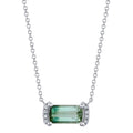 Green Tourmaline Bar Pendant