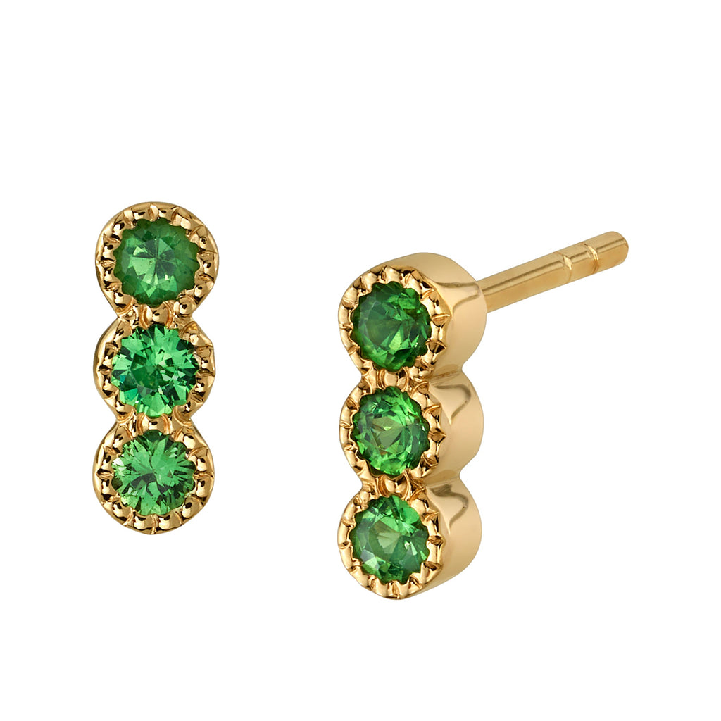 Tsavorite Garnet Studs