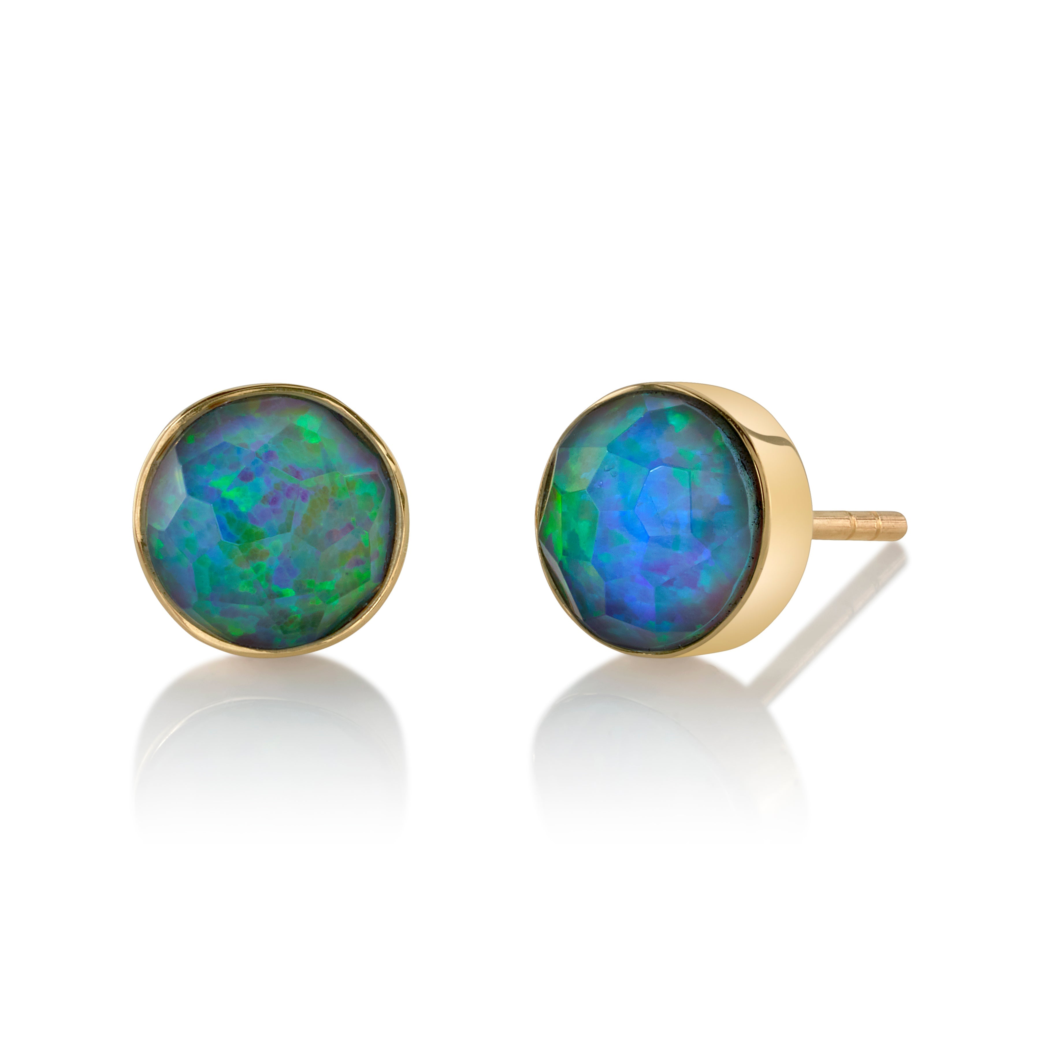 Opal & Topaz Studs